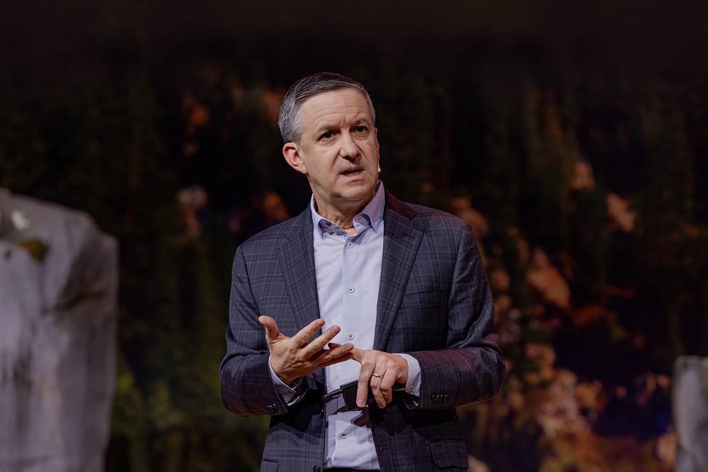 Jeff talking at Salesforce