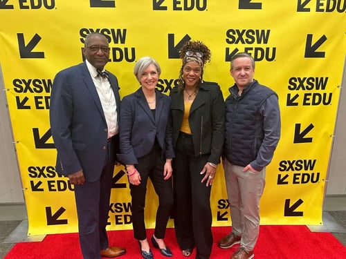 In green room before SXSWedu panel